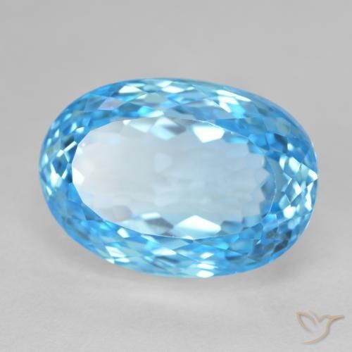 9,17 ctw natürlicher Swiss Blue Topas, Oval, VS