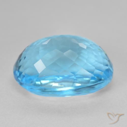 9,17 ctw natürlicher Swiss Blue Topas, Oval, VS