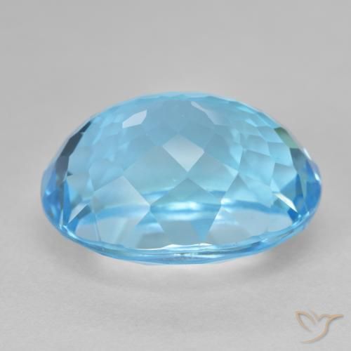 9,17 ctw natürlicher Swiss Blue Topas, Oval, VVS-VS