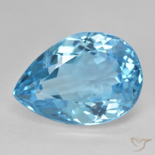 23.95ct Natürlicher Swiss Blue Topas, Birnenform, VS