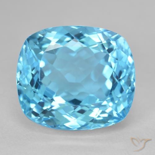 23.75ct Natürlicher Swiss Blue Topas, Kissen, VS