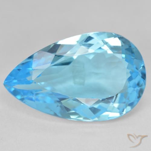 9,17 ctw natürlicher Swiss Blue Topas, Birnenform, VVS-VS