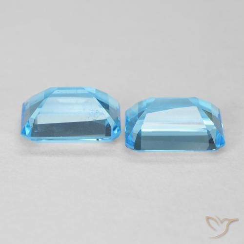 3.68 ct natürliche Swiss Blue Topas-Edelsteine, Oktagonschliff, VVS-VS