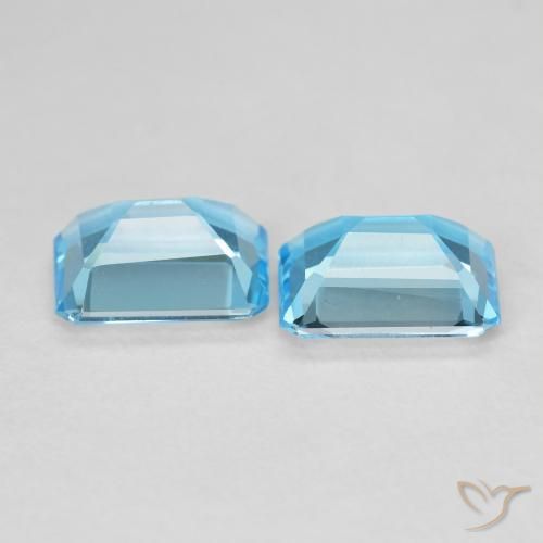 3.56 ct natürliche Swiss Blue Topas-Edelsteine, Oktagonschliff, VVS-VS
