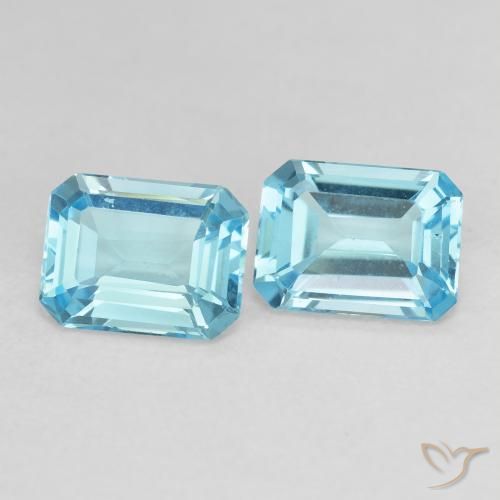 3.35 ct natürliche Helles Himmelblau Topas-Edelsteine, Oktagonschliff, VVS-VS
