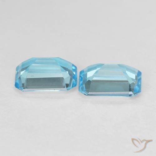 3.35 ct natürliche Helles Himmelblau Topas-Edelsteine, Oktagonschliff, VVS-VS