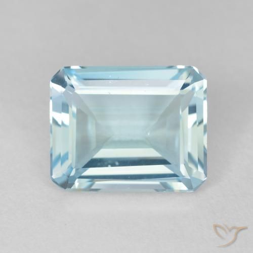 3.71ct Natürlicher Himmerlblau Topas, Smaragdschliff, VVS-VS