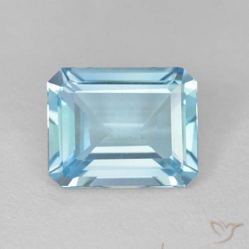 3.67ct Natürlicher Swiss Blue Topas, Smaragdschliff, VVS-VS