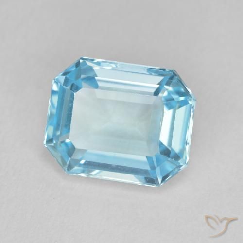 9,17 ctw natürlicher Swiss Blue Topas, Oktagonschliff, VVS-VS