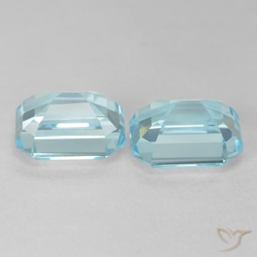 8.20 ct natürliche Hellgrünliches Blau Topas-Edelsteine, Oktagonschliff, VVS-VS