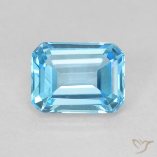 2.09ct Natürlicher Swiss Blue Topas, Smaragdschliff, VVS