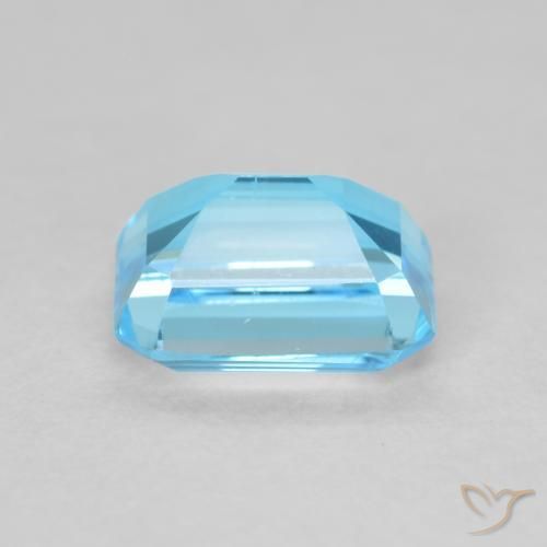 9,17 ctw natürlicher Swiss Blue Topas, Oktagonschliff, VVS