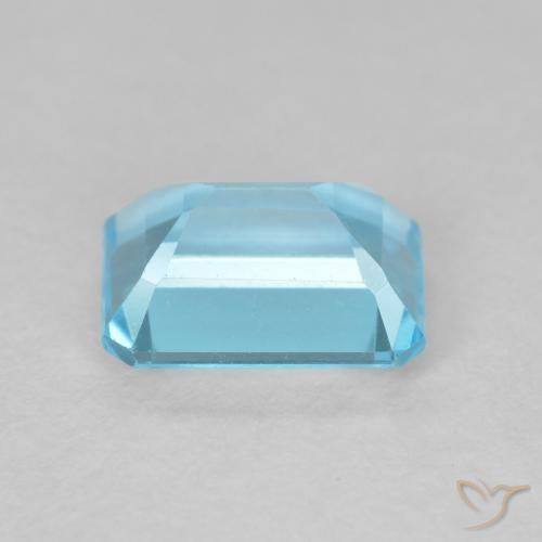 9,17 ctw natürlicher Swiss Blue Topas, Oktagonschliff, VVS