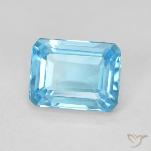 1.92ct Natürlicher Swiss Blue Topas, Smaragdschliff, VVS