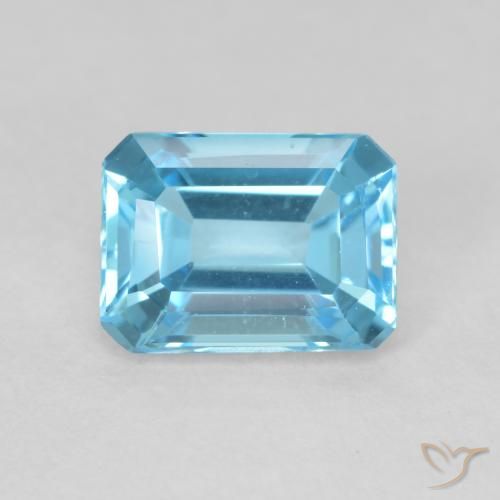 2.02ct Natürlicher Swiss Blue Topas, Smaragdschliff, VVS