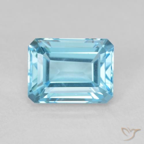 2.24ct Natürlicher Swiss Blue Topas, Smaragdschliff, VVS