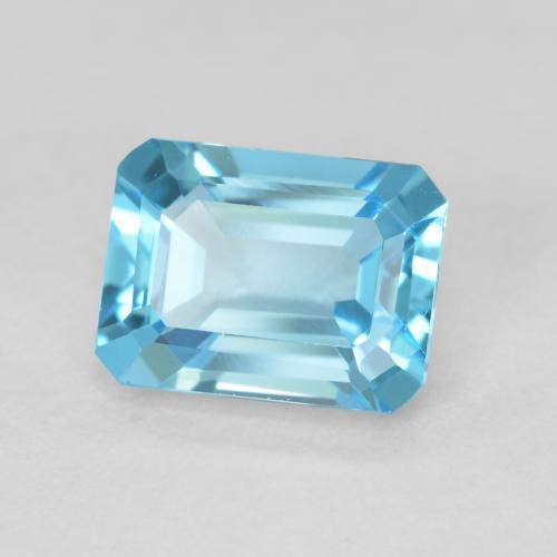 9,17 ctw natürlicher Swiss Blue Topas, Oktagonschliff, VVS
