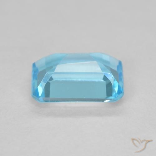 9,17 ctw natürlicher Swiss Blue Topas, Oktagonschliff, VVS