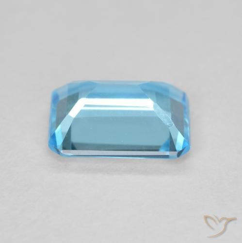9,17 ctw natürlicher Swiss Blue Topas, Oktagonschliff, VVS