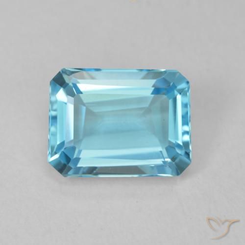 2.04ct Natürlicher Swiss Blue Topas, Smaragdschliff, VVS