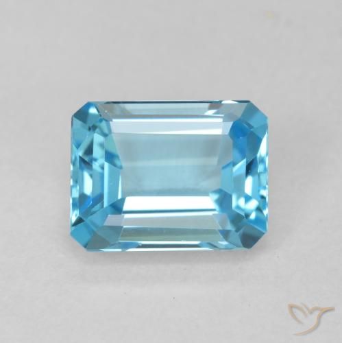 2.09ct Natürlicher Swiss Blue Topas, Smaragdschliff, VVS