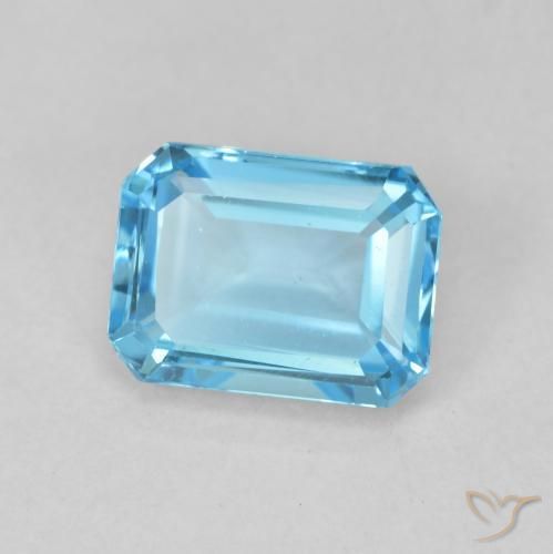9,17 ctw natürlicher Swiss Blue Topas, Oktagonschliff, VVS
