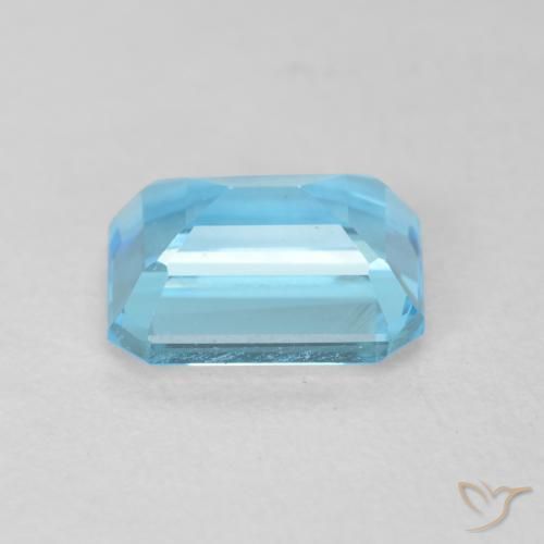 9,17 ctw natürlicher Swiss Blue Topas, Oktagonschliff, VVS