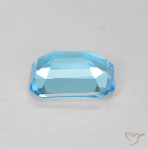9,17 ctw natürlicher Swiss Blue Topas, Oktagonschliff, VVS
