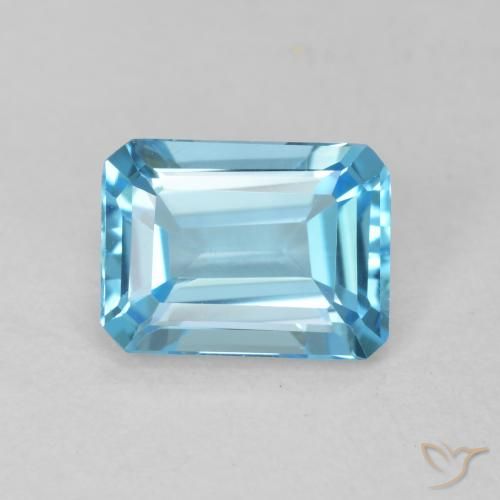 1.81ct Natürlicher Swiss Blue Topas, Smaragdschliff, VVS