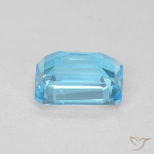9,17 ctw natürlicher Swiss Blue Topas, Oktagonschliff, VVS