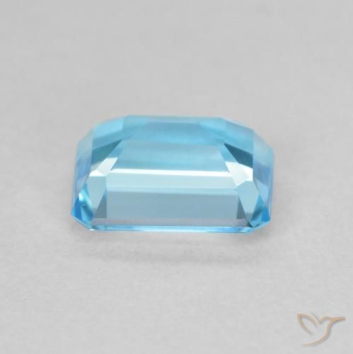 9,17 ctw natürlicher Swiss Blue Topas, Oktagonschliff, VVS