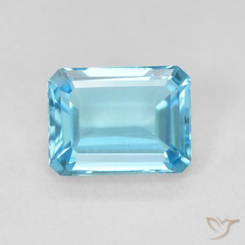 1.93ct Natürlicher Swiss Blue Topas, Smaragdschliff, VVS