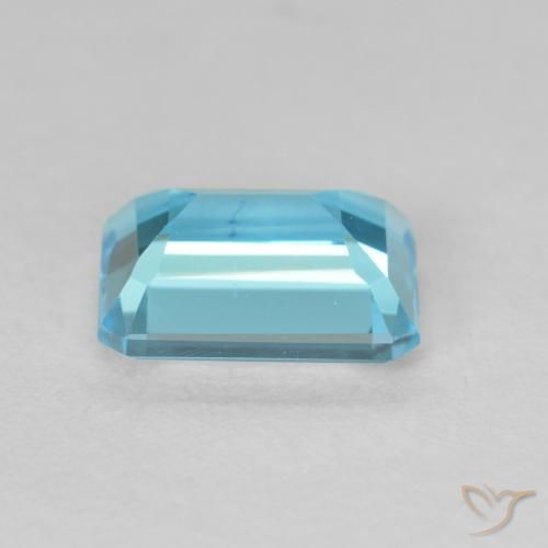 9,17 ctw natürlicher Swiss Blue Topas, Oktagonschliff, VVS