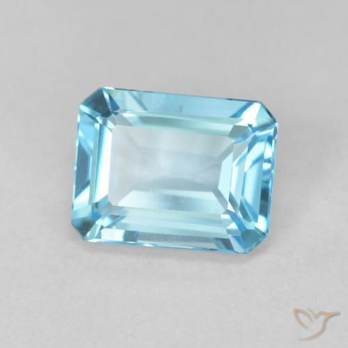9,17 ctw natürlicher Swiss Blue Topas, Oktagonschliff, VVS