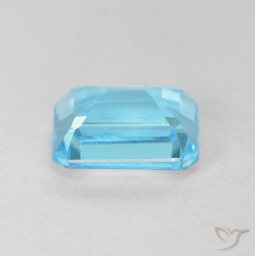 9,17 ctw natürlicher Swiss Blue Topas, Oktagonschliff, VVS