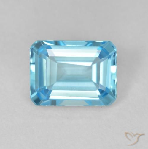 1.95ct Natürlicher Swiss Blue Topas, Smaragdschliff, VVS