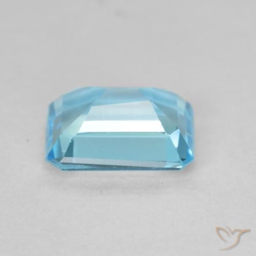 9,17 ctw natürlicher Swiss Blue Topas, Oktagonschliff, VVS