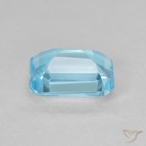 9,17 ctw natürlicher Swiss Blue Topas, Oktagonschliff, VVS-VS