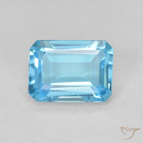 1.83ct Natürlicher Swiss Blue Topas, Smaragdschliff, VVS-VS