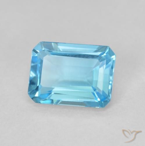 9,17 ctw natürlicher Swiss Blue Topas, Oktagonschliff, VVS-VS