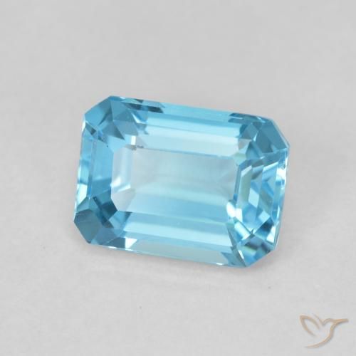 9,17 ctw natürlicher Swiss Blue Topas, Oktagonschliff, VVS-VS