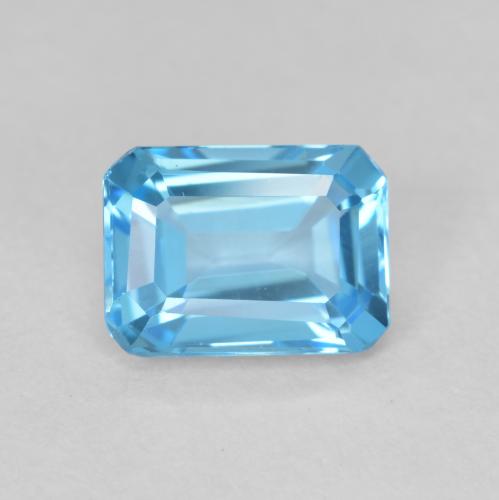 1.90ct Natürlicher Swiss Blue Topas, Oktagonschliff, VVS-VS, Photo A