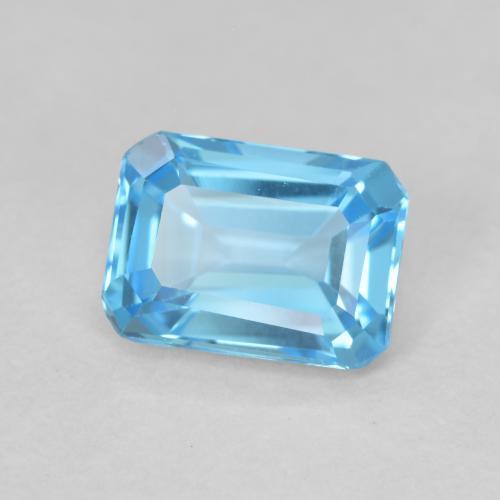 9,17 ctw natürlicher Swiss Blue Topas, Oktagonschliff, VVS-VS