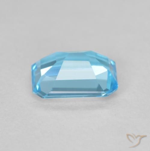 9,17 ctw natürlicher Swiss Blue Topas, Oktagonschliff, VVS-VS
