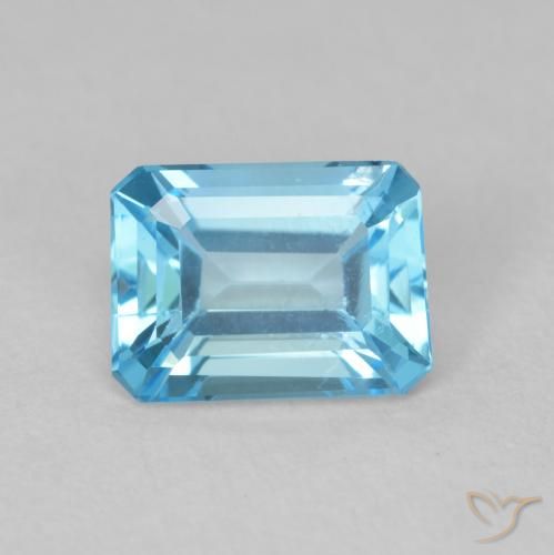 1.89ct Natürlicher Swiss Blue Topas, Smaragdschliff, VVS-VS