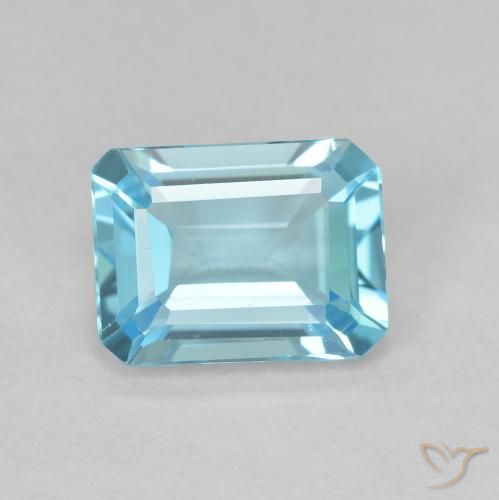 1.94ct Natürlicher hellblau Topas, Smaragdschliff, VVS-VS