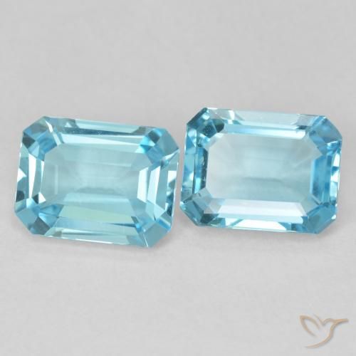 3.32 ct natürliche Helles Himmelblau Topas-Edelsteine, Oktagonschliff, VVS-VS