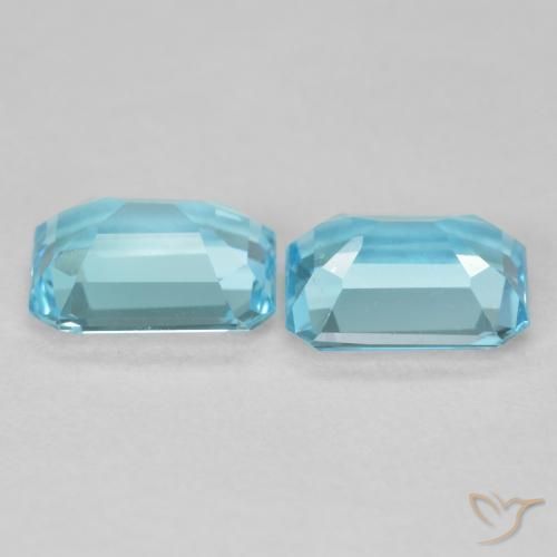 3.32 ct natürliche Helles Himmelblau Topas-Edelsteine, Oktagonschliff, VVS-VS