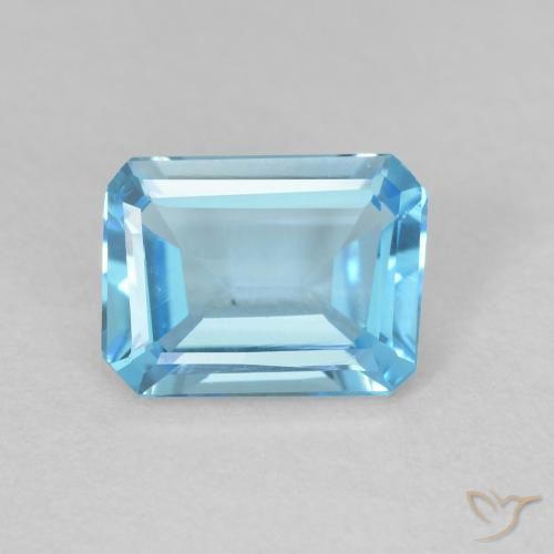 1.62ct Natürlicher Swiss Blue Topas, Smaragdschliff, VVS