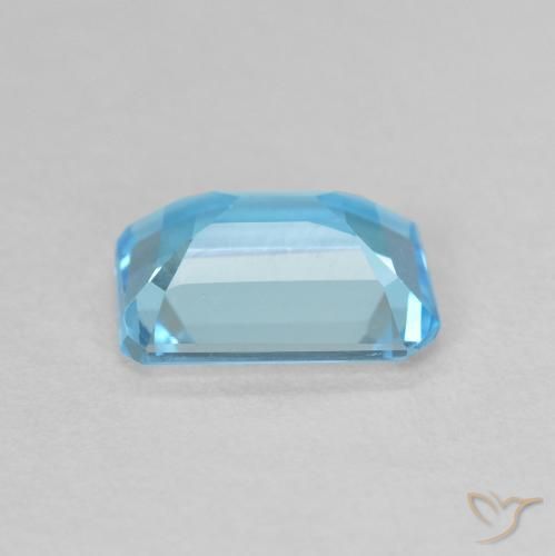 9,17 ctw natürlicher Swiss Blue Topas, Oktagonschliff, VVS